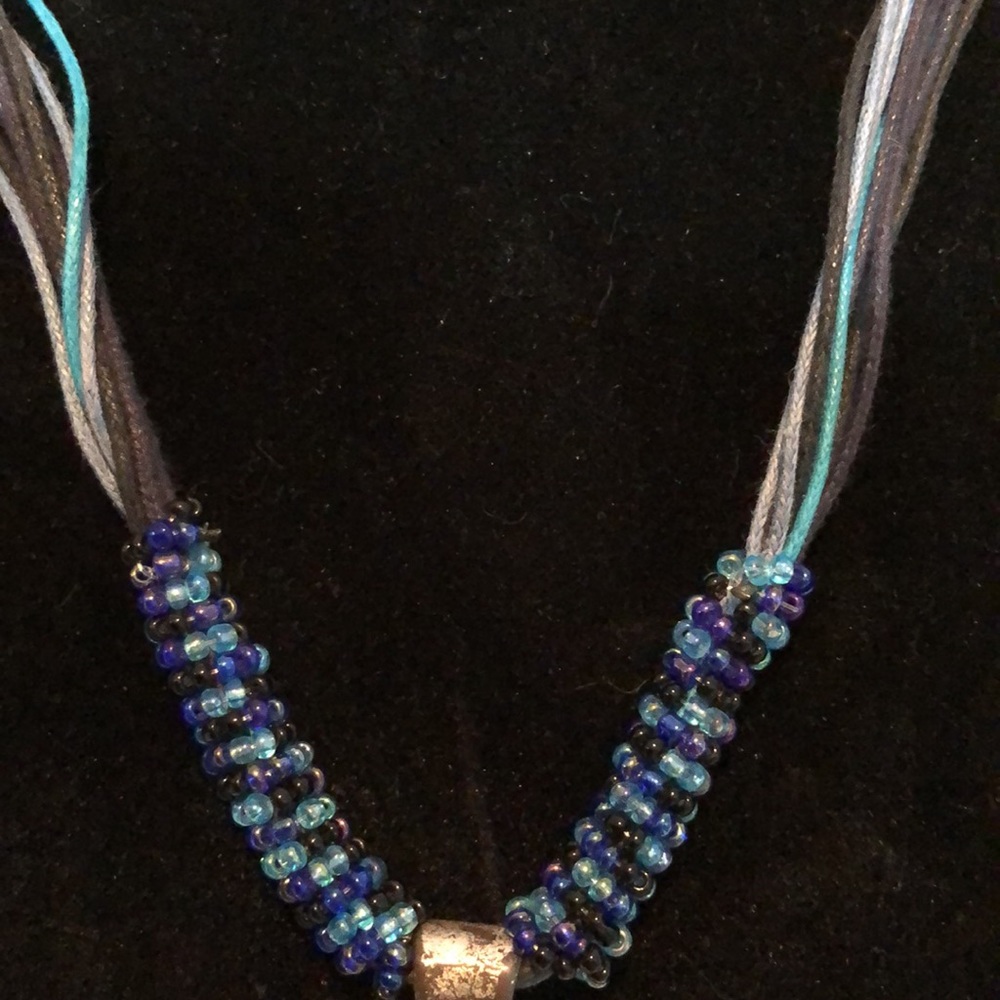 Rhinestone and Matte Silver Necklace & Earring Set - Picture 4 of 10